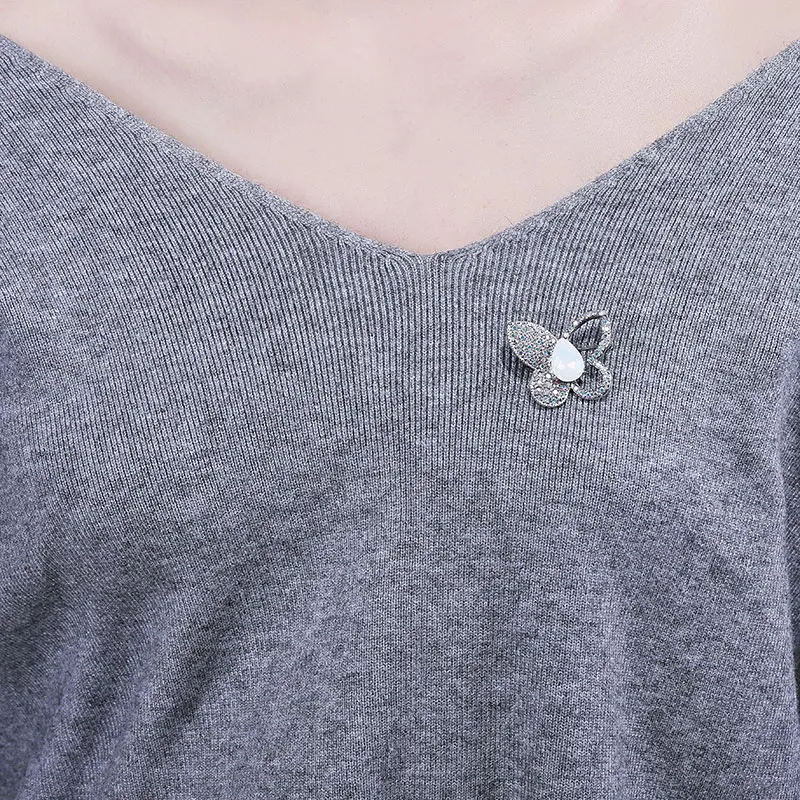 Женские полупустотелые булавки MAIKALE украшения в форме бабочки с опалом подарки