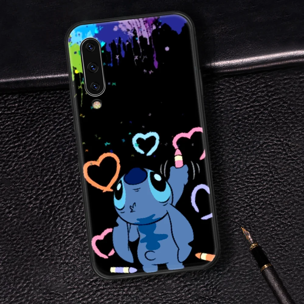 

Cute Cartoon Stitch Phone Case Cover For Samsung Galaxy A7 8 10 20 20e 21 30 30S 31 41 50 50S 51 70 71 91 black Prime Silicone