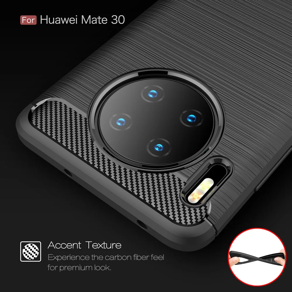 Чехол из углеродного волокна для Huawei Mate 30 чехол Mate30 Pro задняя крышка