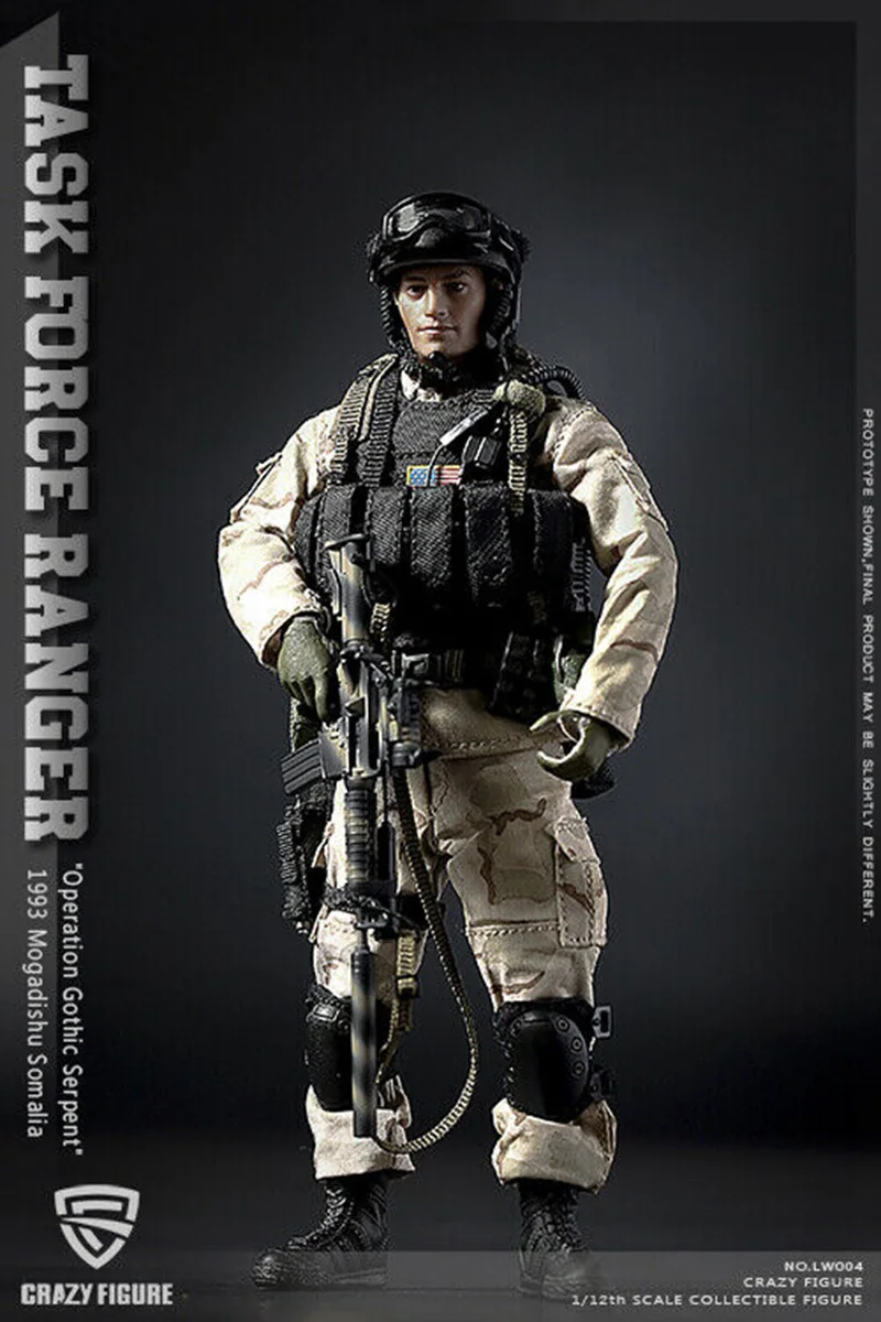 Crazy Рисунок 1/12th LW004 за каждый войны является истина целевой Ranger 1993 Сомали Стрелец рисунок полный набор Рисунок