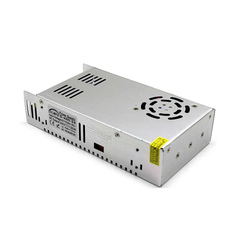 Одиночный выход 24V 21A 500W светодиодный трансформатор драйвера 110V 220V AC к DC24V