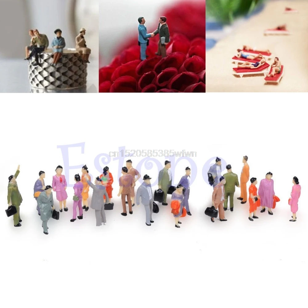 

2017 Toy 100PCS 1:87 Building Layout Model People HO Scale Painted Figure Passenger Drop shipping