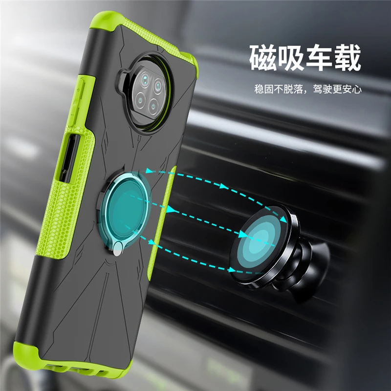 For Xiaomi Mi 10i 5G Case Mi 10i Cover Magnet Ring KickStand Heavy Duty Armor Shockproof Phone Bumper For Xiaomi Mi 10i 5G Case
