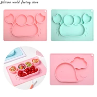 silicone world baby plates safe silicone dining plate children dishes drop proof training tableware kids feeding silicone bowls