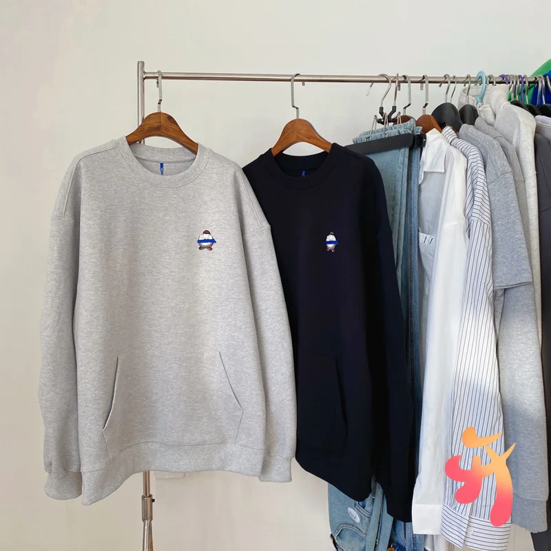 

Spring Autumn Adererror Hoodies Men Women High Quality Penguin Embroidery Pullover AderError Casual Round Neck Sweatshirt