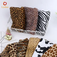 50cmx150cm leopard striped zebra pattern cloth animal print short plush fabric for diy garment toy pillow decorative fabrics