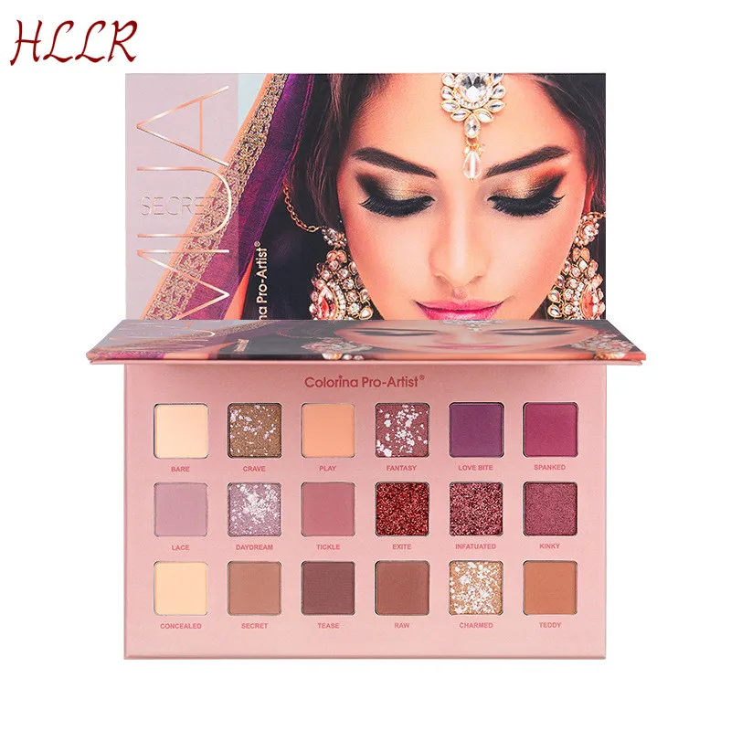 Переливающиеся пигментированные тени для век 18 цветов профессиональный макияж