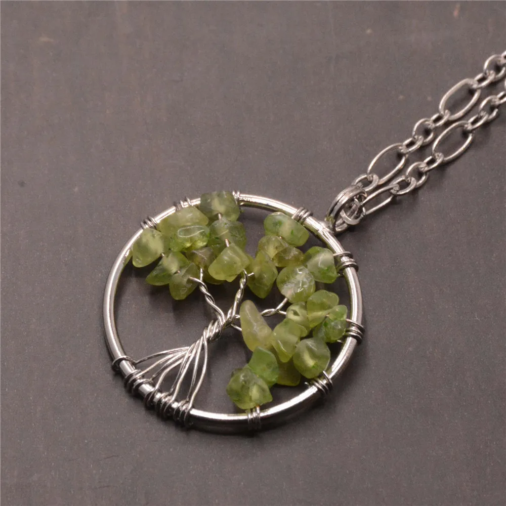 Бусины из натурального камня оливково-зеленое гравийное дерево круглой формы