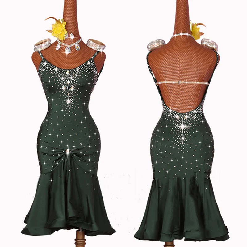 Сексуальные женские платья для соревнований латиноамериканских танцев