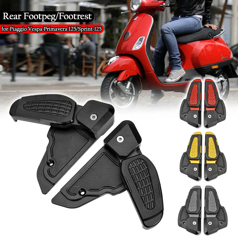 

Rear Foot Rests Passenger Extensions Extended Footpegs Adapter For Vespa Prima 125 150 2017-2022 SPRINT Primavera Footrests