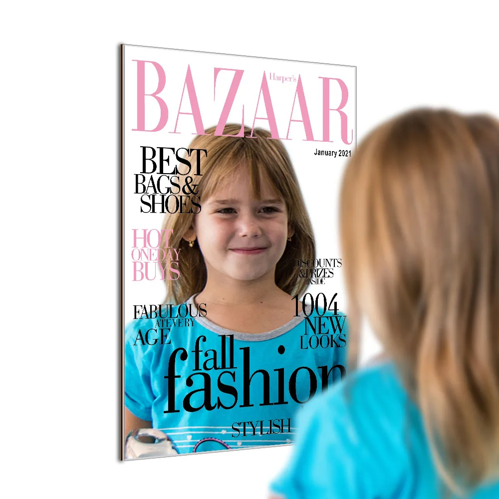 Bazaar Обложка для журналов Передняя страница зеркало Человек года супермодель