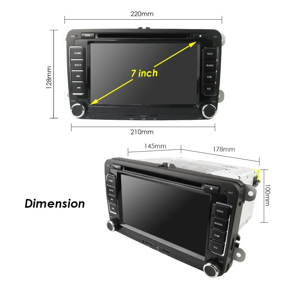 2 Din Автомобильный мультимедийный dvd плеер радио Doble Авторадио Gps для Volkswagen VW Passat POLO