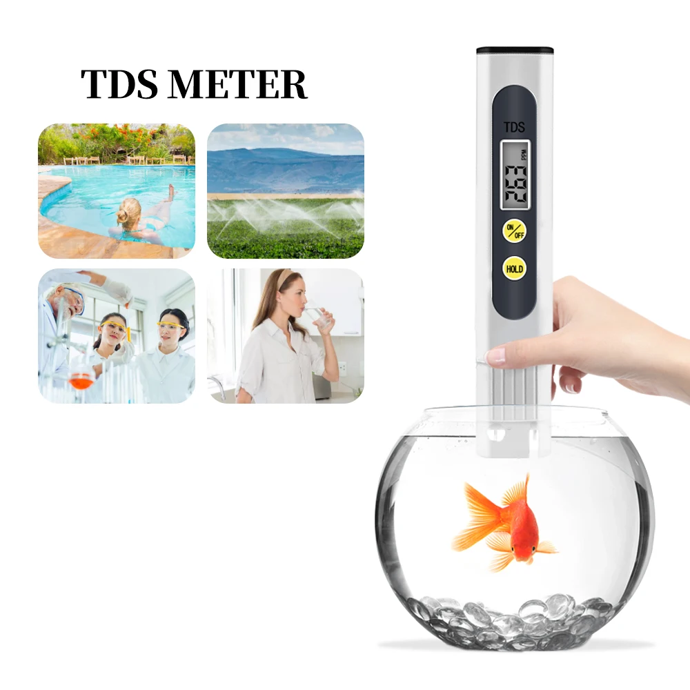 10 шт. 0 ~ 990ppm цифровой Атоматический калибровочный тестер минерализации воды