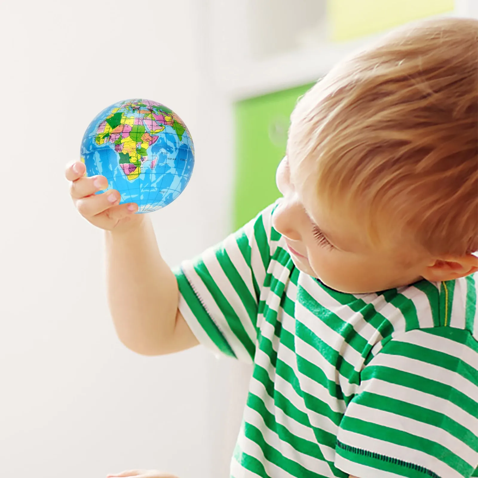 

Fast Delivery Stress Relief Toys World Map Shape Elastic Ball PU Foam Stress Ball For All Ages Squeeze Toys 76mm Dropshipping