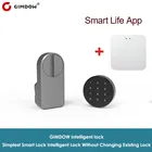 Смарт-дверь GIMDOW с паролем, Bluetooth-шлюз TUYA, для безопасной цифровой двери