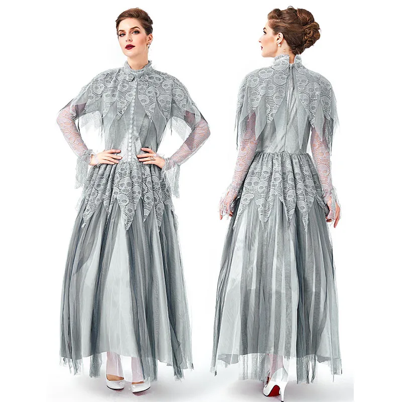 Женский костюм невесты на Хэллоуин с принтом черепа | Тематическая одежда и