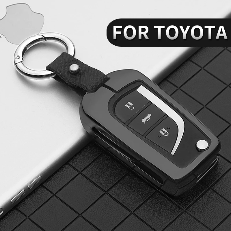 Металлический чехол для автомобильного ключа Toyota Corolla Reiz Avensis Verso Yaris Rav4 Prius Camry Prado