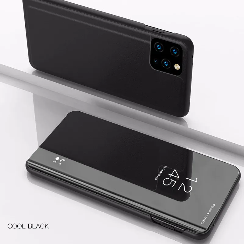 

Plating Mirror Vertical Flip-Free Phone Case Cover for IPhone 11 Pro Max Vertical Bracket Leather Protect Cover for IPhone 11 Pr