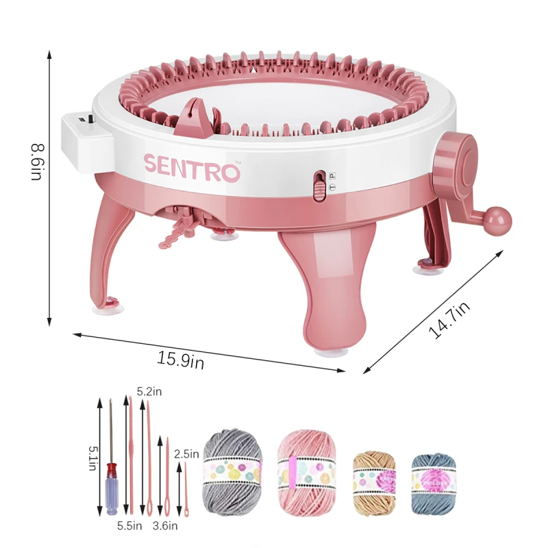 

48-needle Smart Loom Knitting Machine With Needle Stripper Knitting Plate Rotary Adult And Child Double Knitting Machine Kit