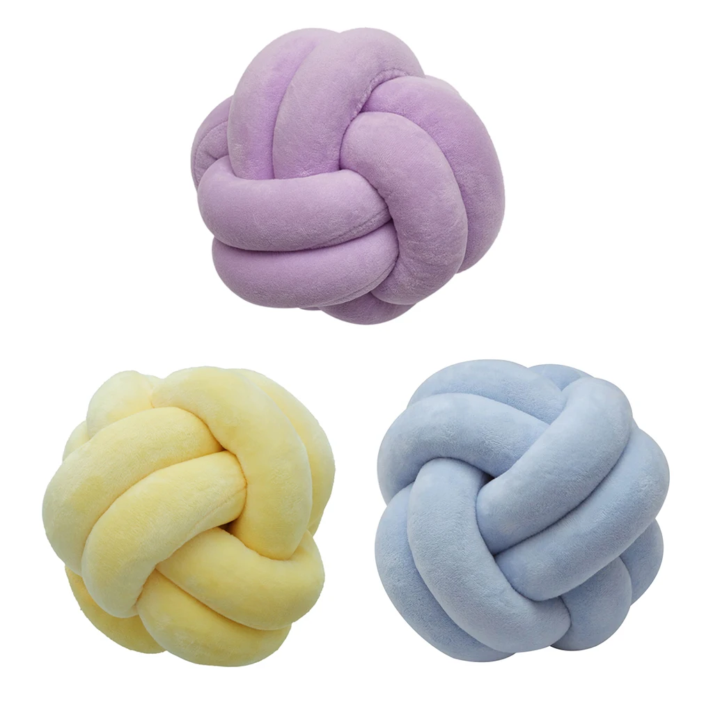 

18cm Nordic Style Knot Ball Pillow Baby Sofa Cushion Baby Stuffed Toys Kid Adult Bedroom Decoration Car Cushions