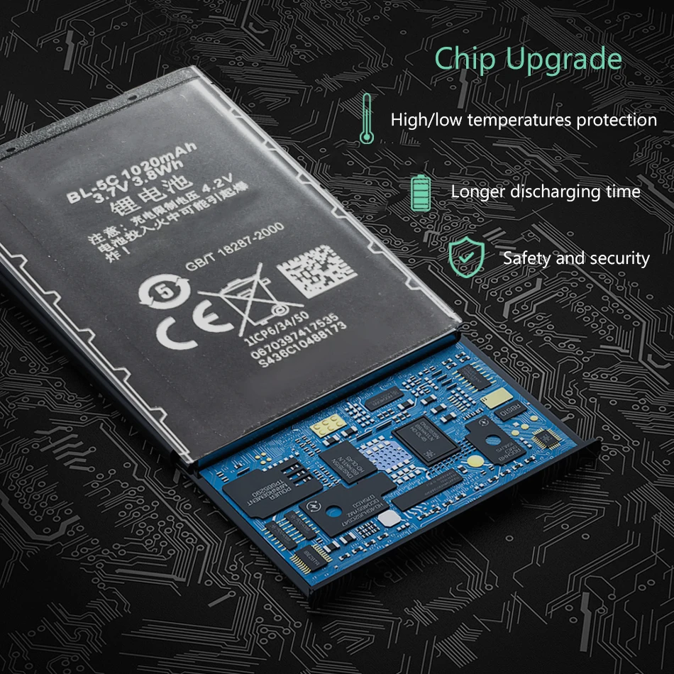 BL5C флуоресцентный аккумулятор для телефона Nokia 3 7 1100 1110 1200 1208 1280 1600 2600 2700 3100 3110 5130