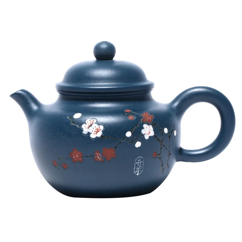 

Yixing pure ore tianqingni famous handmade purple clay pot plum blossom ball tea pot tea set