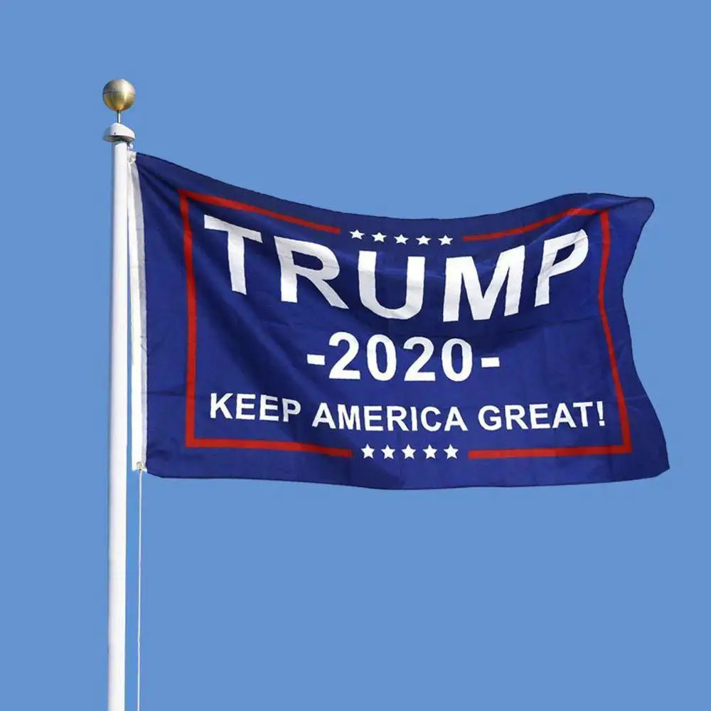 90*150 см Трамп 2020 флаг двухсторонний напечатанный Дональд Америка держит большой