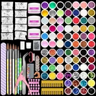 Акриловый набор для ногтей, акриловая пудра, жидкость, все для маникюра, набор для украшения ногтей, акриловая пудра, блестящий декоративный набор инструментов