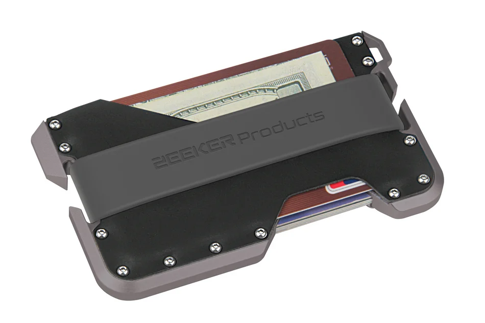 as picture ZEEKER новые алюминиевые Rfid карты и Id Держатели маленькие мужские кошельки чехол Модный кожаный кошелек - Цвет: as picture