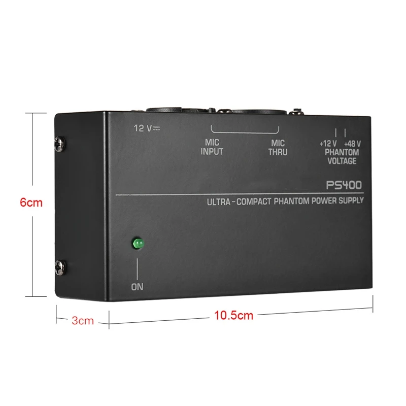 Универсальный аммиачный супер компактный конденсаторный микрофон Phantom Power 12 В с