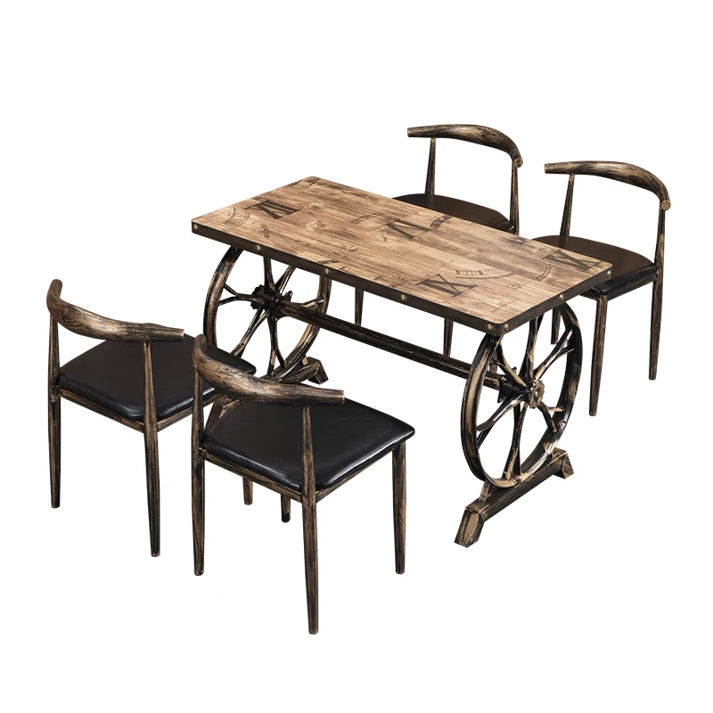 Ретро тема кафе ресторан стол десерт Снэк Ресторан молочный чай горячий горшок