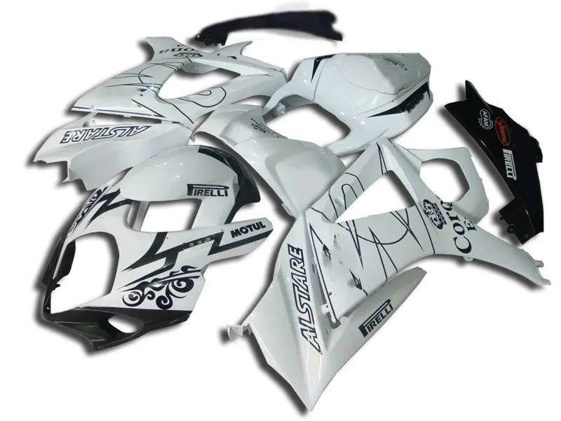 Обтекатель кузова мотоцикла для GSXR1000 07 08 GSX R GSXR 1000 K7 2007 2008 ABS белый Обтекатели +