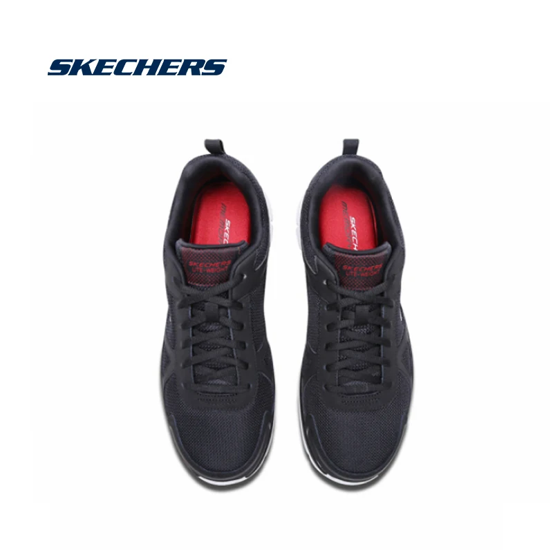 Skechers/обувь для мужчин; Повседневная Удобная обувь; сетчатые кроссовки; дышащая прогулочная обувь для мужчин; высокое качество; 52631-BKRD