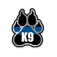 juyouhui exterior accessories decal police k9 paw decal retro reflective decals car window sticker pvc 13cm