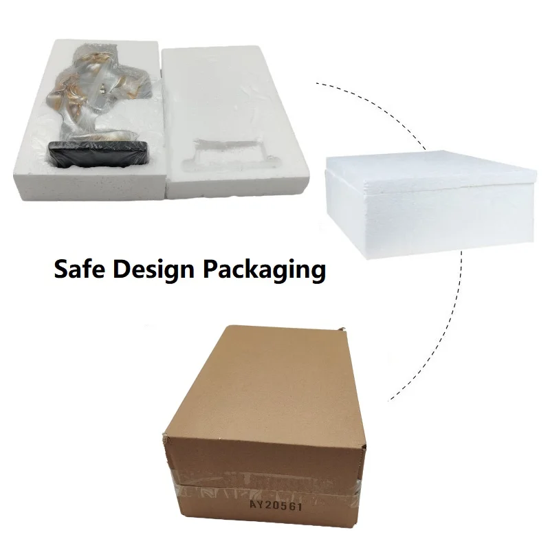 

28CM Silence is gold Creative living room cabinet decoration ornaments Nordic sculpture office home art L2435