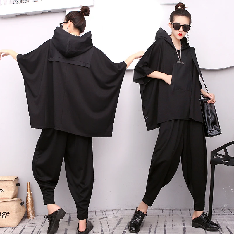 2021 в стиле хип хоп комплект одежды из 2 предметов на осень размера плюс с