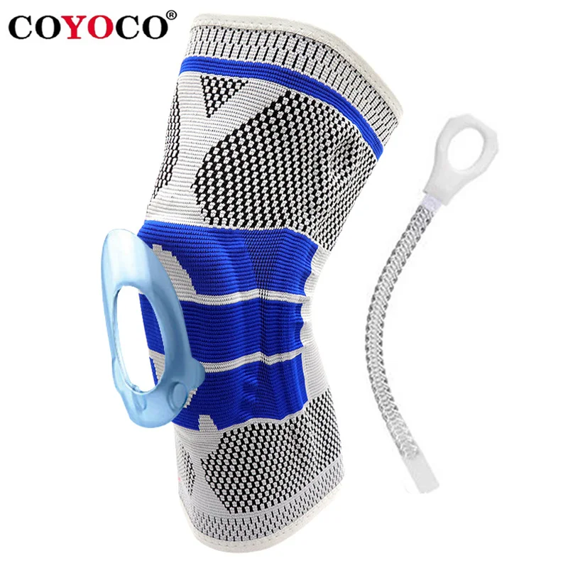 

COYOCO Silicon Spring Knee Protector Support Patella Pads 1 Pcs Leg Arthritis Injury Gym Sleeve Brace Meniscus Kneepad