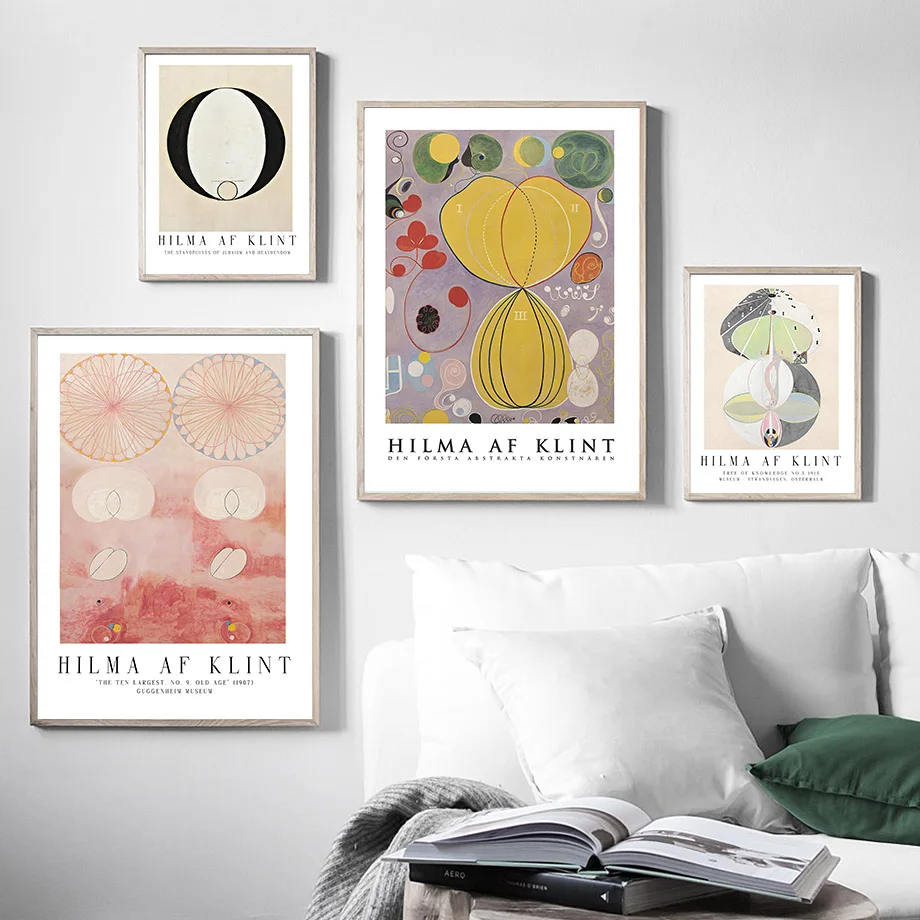 

Hilma af Klint Circle Tree Dove Abstract Wall Art Canvas Painting Nordic Posters And Prints Wall Pictures For Living Room Decor