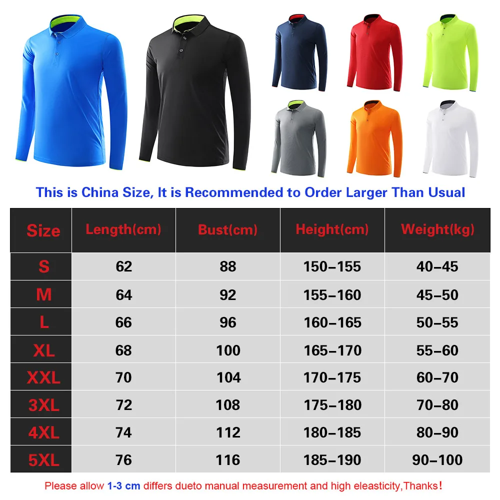 Summer Golf Clothing Men's Sports Long Sleeve Golf Shirt Quick-Drying and Breathable Casual Sports Lapel Golf Shirt S-5XL