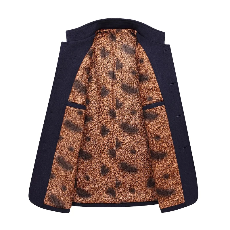 Mens Woolen Jackets 2021 Autumn Winter Men's Thicken Wool Jacket Coat Men Business Casual Warm Outerwear Male Clothes 4XL | Мужская