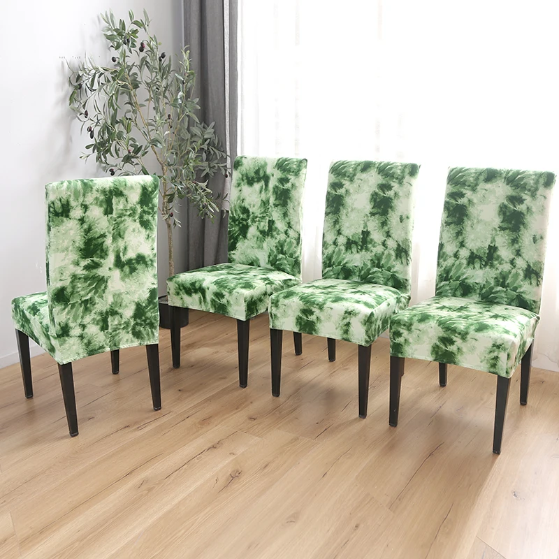 4/5/6 Pieces Chair Cover Chair Covers for Weddings Slipcovers Stretch Removable Dining Seat Seat Covers Housse De Chaise - Цвет: K312-ML