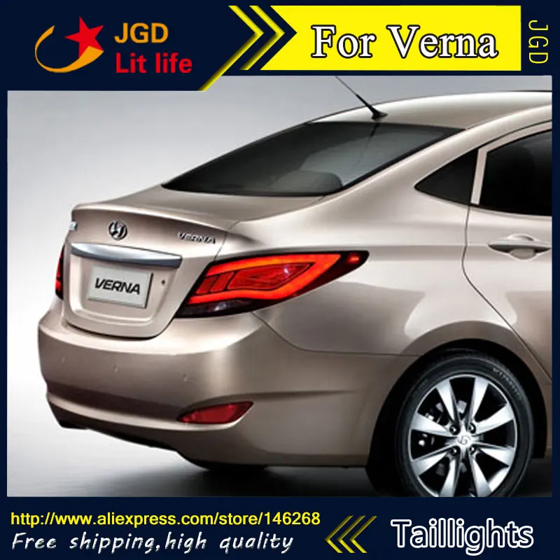 Автомобильный Стайлинг задние фонари для Hyundai Solaris Accent Verna светодиодные drl сигнал