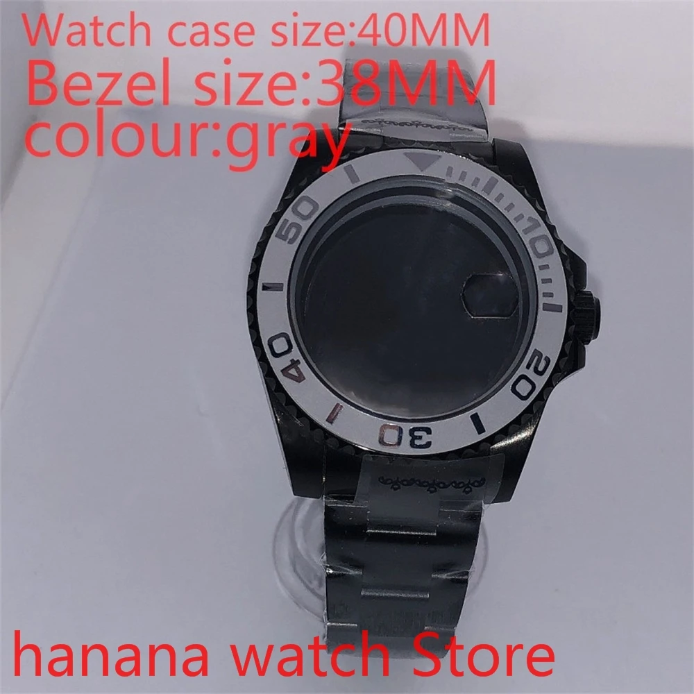 

Suitable for NH35 36 Mingzhu2813 Miyata automatic winding 40mm sealed back black box series with rotating silver bezel