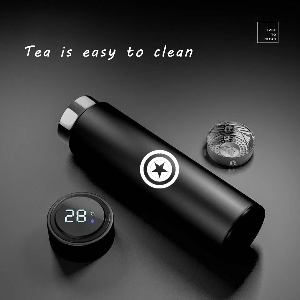 

Car intelligent LED heat preservation cup water cup is suitable for U.S.A Captain 304 stainless steel Interior Accessories