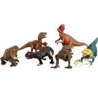 6 pcs simulation plastic solid dinosaur animal model set children kids toy tyrannosaurus triceratops therizinosaurus baby gifts