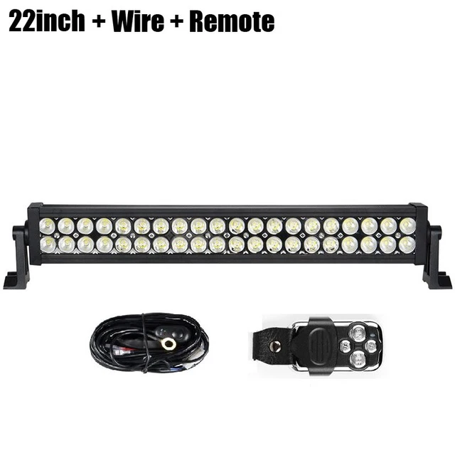 22inch with Remote 52 50 42 32 22 дюймов 300 Вт 288/240/180/120 Вт двухрядный прямой светодиодный светильник бар машина грузовик внедорожных Беспроводной дистанционного Управление монтажный комплект - Цвет: 22inch with Remote