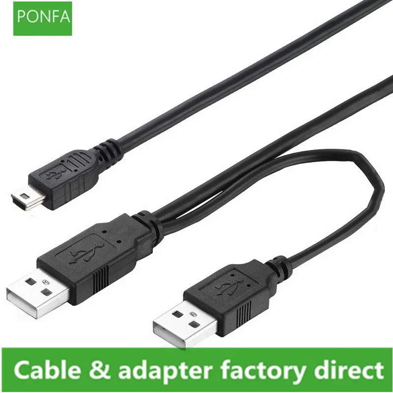 Кабель USB 2 0 типа A с разъемом Mini 5P + usb-кабель Папа-папа для разветвителя питания Y HDD