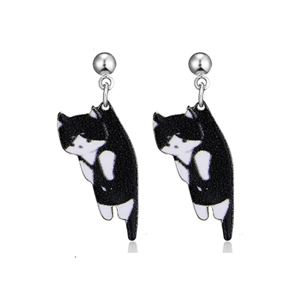 Женские Висячие серьги с длинной цепочкой изящные вечерние в стиле рок сердечком