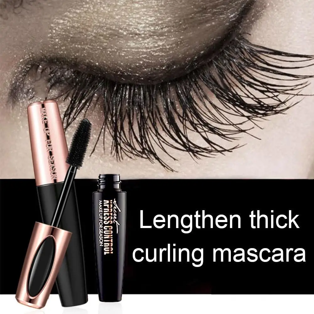 Новинка тушь для ресниц 4D из шелкового волокна Водостойкая 3d наращивания Черная