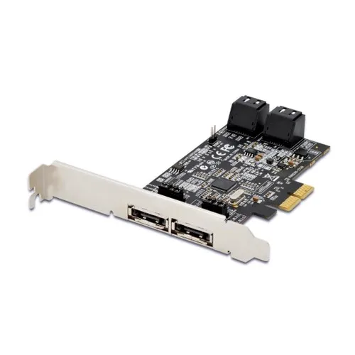 Серийная карта Digitus Ata (Sata) Pci Express 4 внутренних порта Sata 2 внешних Esata чипсет Marvell 88